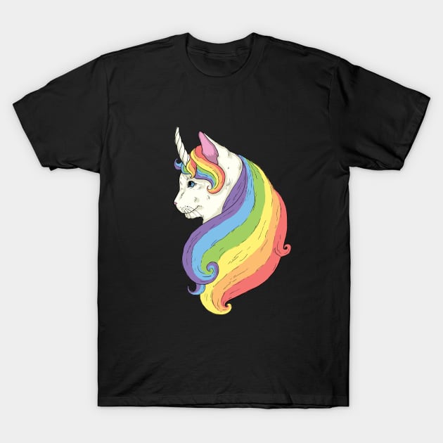 Cat Unicorn T-Shirt by beesants